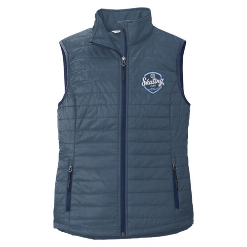 ISCC Skating Club - ® Ladies Packable Puffy Vest Thumbnail